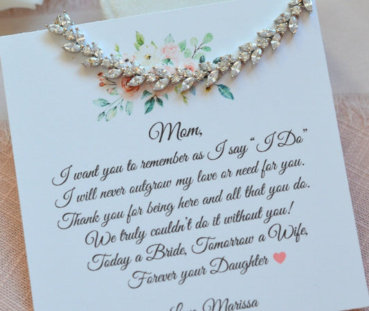 Mother of the Bride Bracelet & Personalized Card