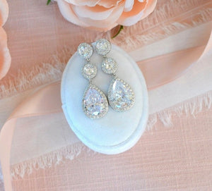 Alicia Long Bridal Earrings
