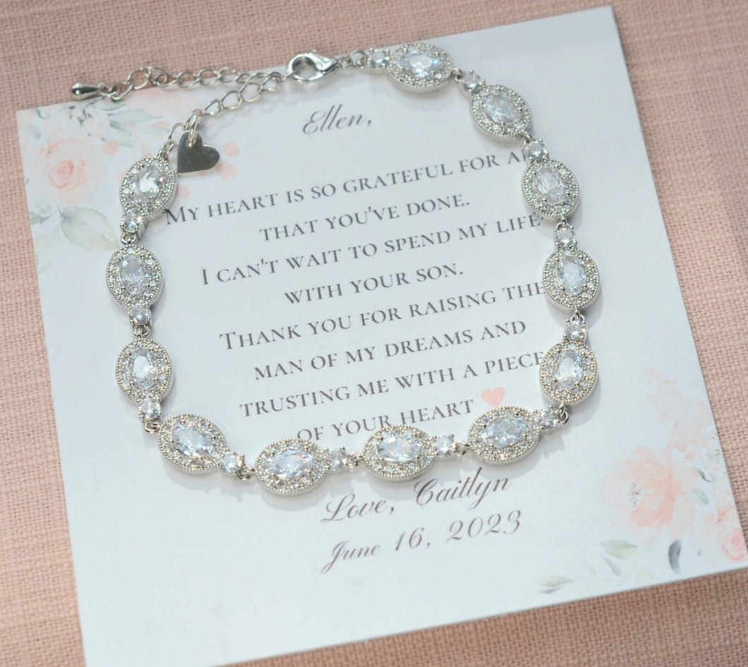 Oval Mother of the Groom Bracelet Shop Beautiful Bridal Jewelry