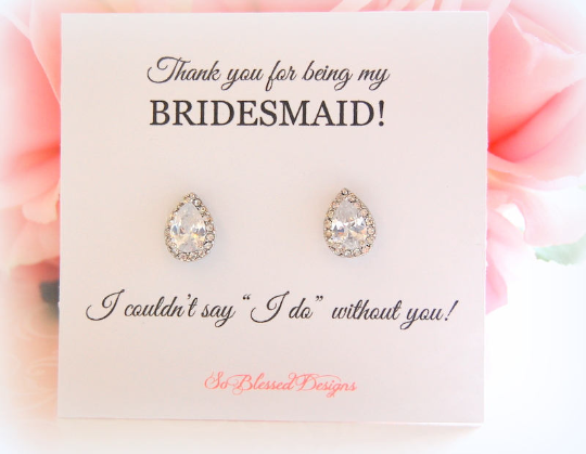 Bridesmaid clearance proposal earrings