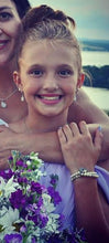 Junior Bridesmaid wearing Earrings Bridal Party Earrings Gift.jpg