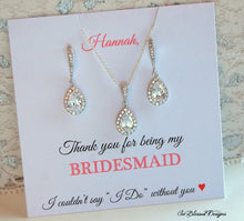 Bridesmaid Earrings & Necklace Set - So Blessed Designs