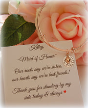 thank you gift for sister maid of honor rose gold bracelet