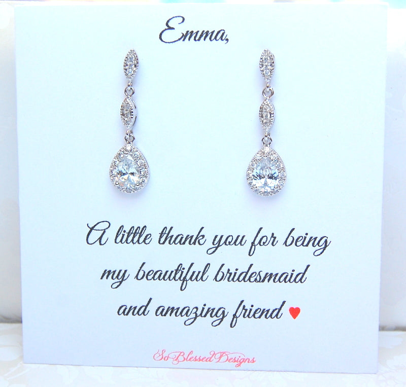 bridesmaid gift earrings