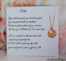 Rose Gold Family Tree Necklace for gifts for mother of the groom mother of the bride
