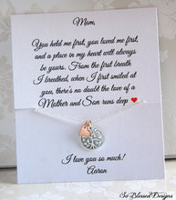 sterling silver and rose gold family tree necklace for mom