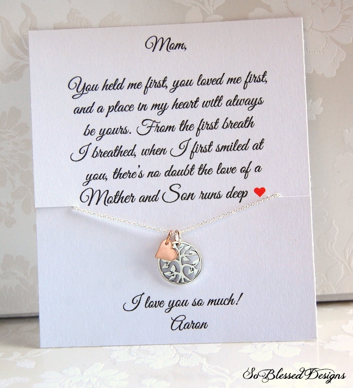 Mother of the Bride/Mother of the Groom Family tree necklace - So Blessed Designs