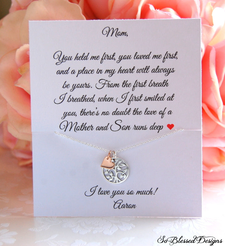 Mother of the Bride/Mother of the Groom Family tree necklace - So Blessed Designs