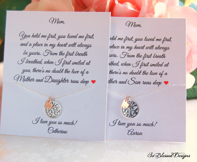 Mother of the Bride/Mother of the Groom Family tree necklace - So Blessed Designs