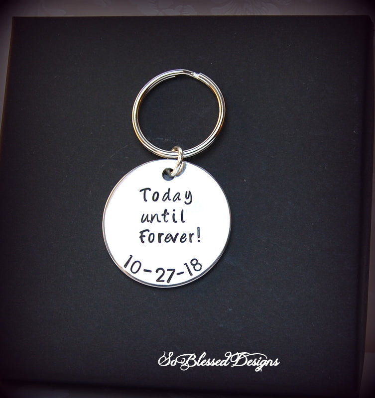 Silver Groom Gift from Bride Today until forever 