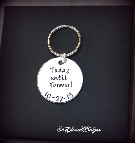 Silver Groom Gift from Bride Today until forever 
