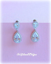 Silver cubic zirconia earrings