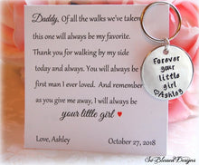 Father of the Bride card with personalized keychain
