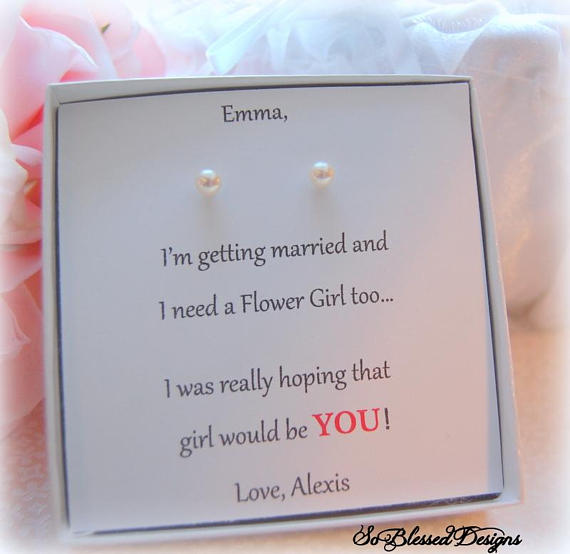 Tiny Flower Girl Earrings Gift Set - So Blessed Designs