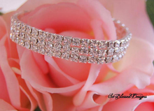 3 row cubic zirconia bracelet for bridesmaids