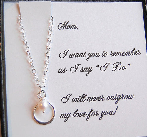 Sterling silver & Pearl Mother of the Bride Necklace - So Blessed Designs