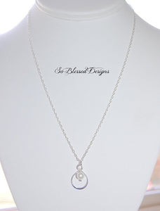 Sterling silver & Pearl Mother of the Bride Necklace - So Blessed Designs