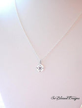 Sterling silver compass necklace 