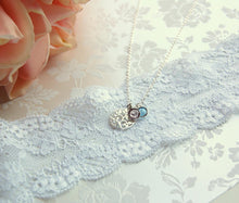 mother of groom necklace with bride and groom birthstones