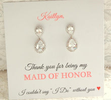 Thank you for being my Maid of Honor Teardrop earrings 