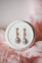 Rose gold drop earrings for bridesmaids