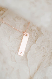 Stunning rose gold initial necklace