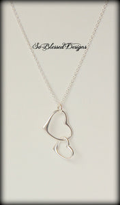 Double hearts necklace for Sister - So Blessed Designs