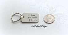 I love you Dad Silver keychain for Father of the Bride
