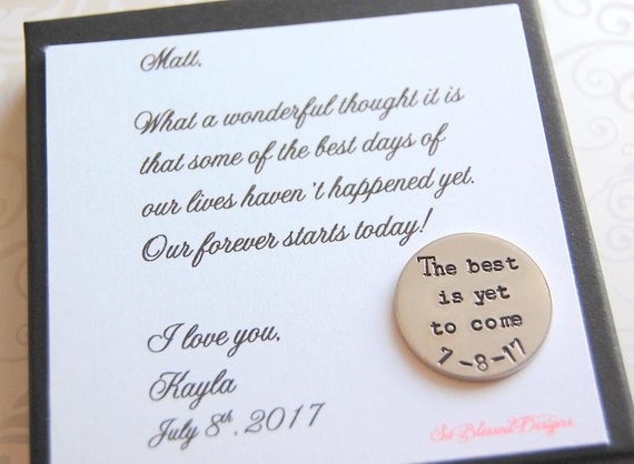 The best is yet to come Groom's Coin - So Blessed Designs