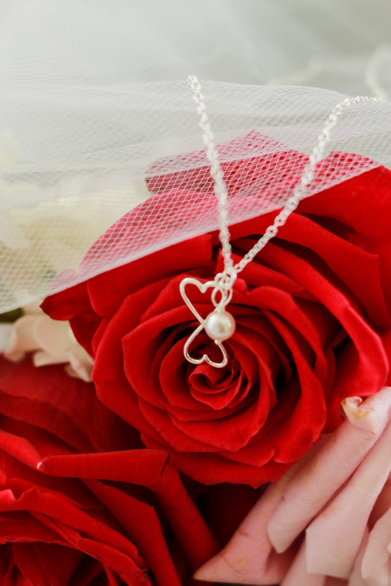 Daughter necklace from mother of the bride 