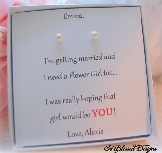 Tiny Flower Girl Earrings Gift Set - So Blessed Designs