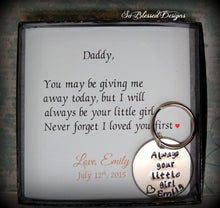 Always your little girl keychain for brides father