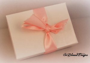 So Blessed Designs gift box with pink bow