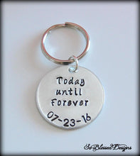 Today until forever keychain with wedding date