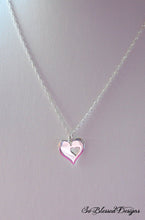 silver heart necklace for mother of the groom