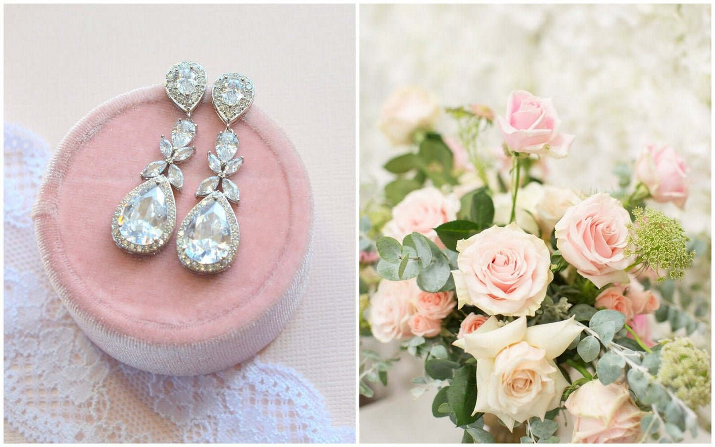 Haley Statement Bridal CZ Earrings