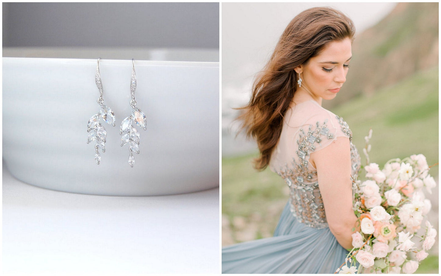 Leaf Vine Bridal Earrings