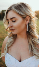 Long statement bridal earrings