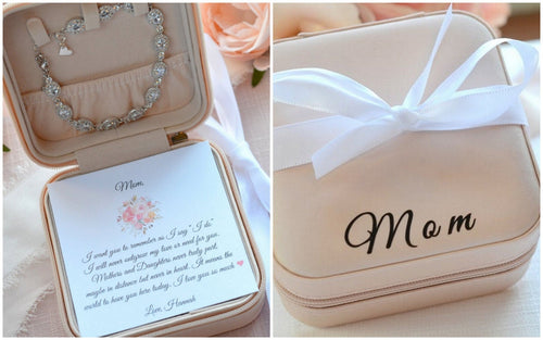 Mother of the Bride Jewelry Box with Bracelet