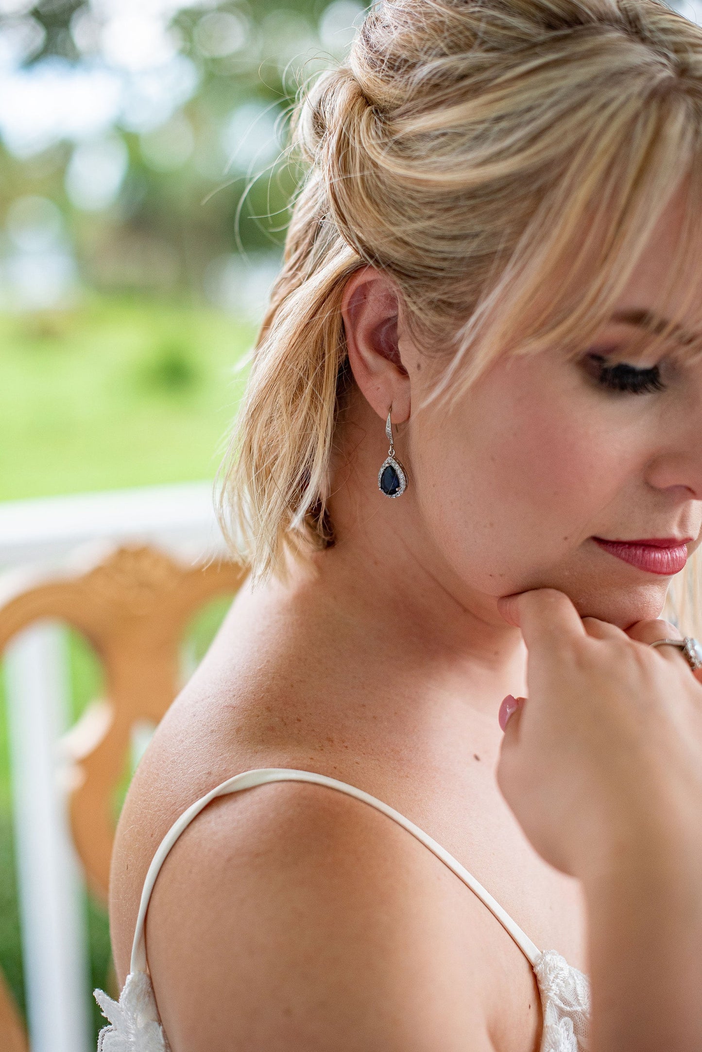 Sapphire Blue Mother of the Bride Earrings