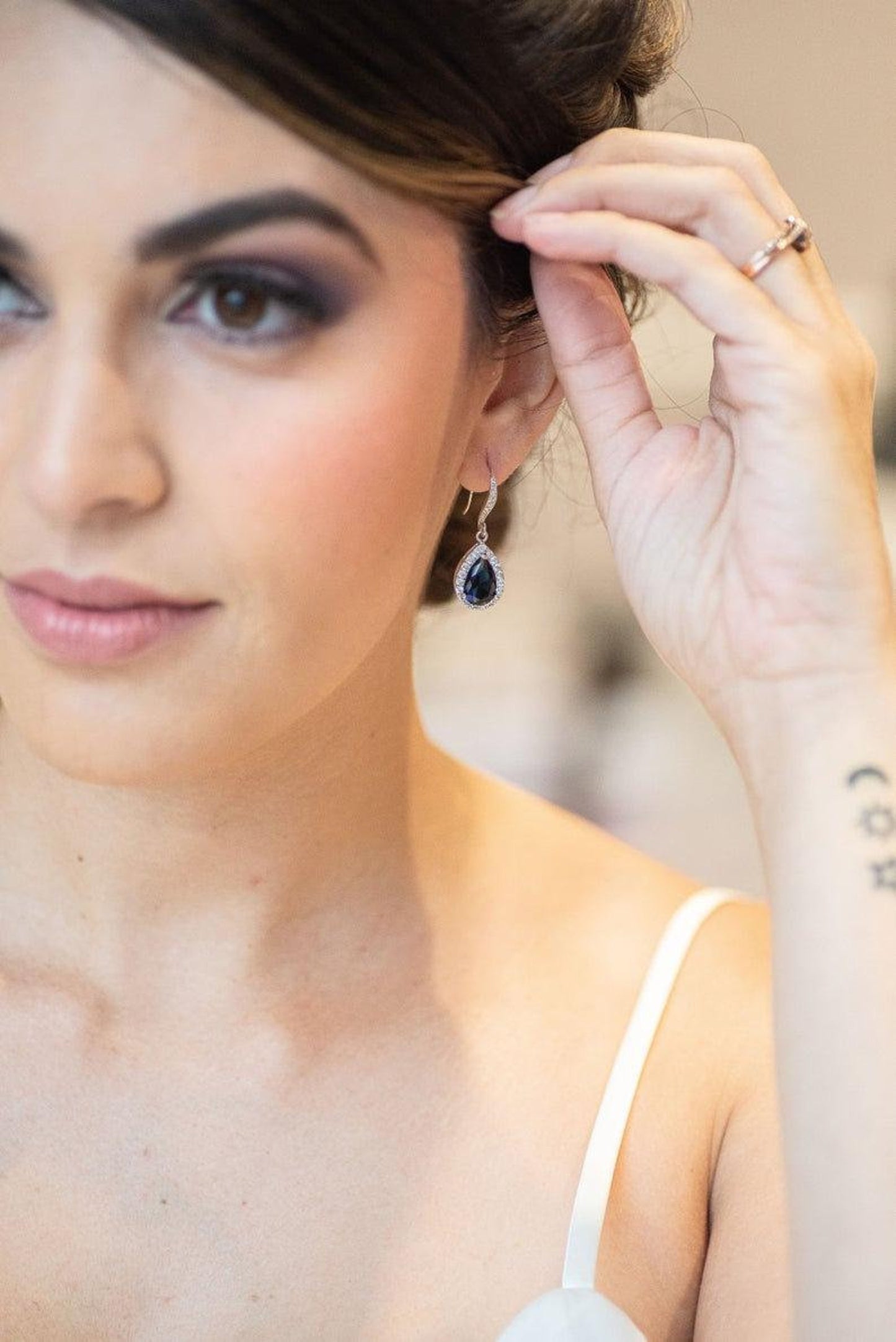Sapphire Blue Mother of the Bride Earrings
