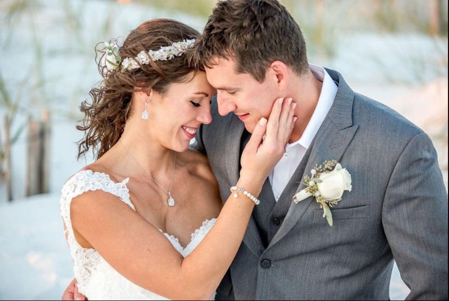 Emerald Cut Bridal Earrings