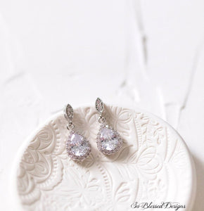 Simple Bridal Earrings
