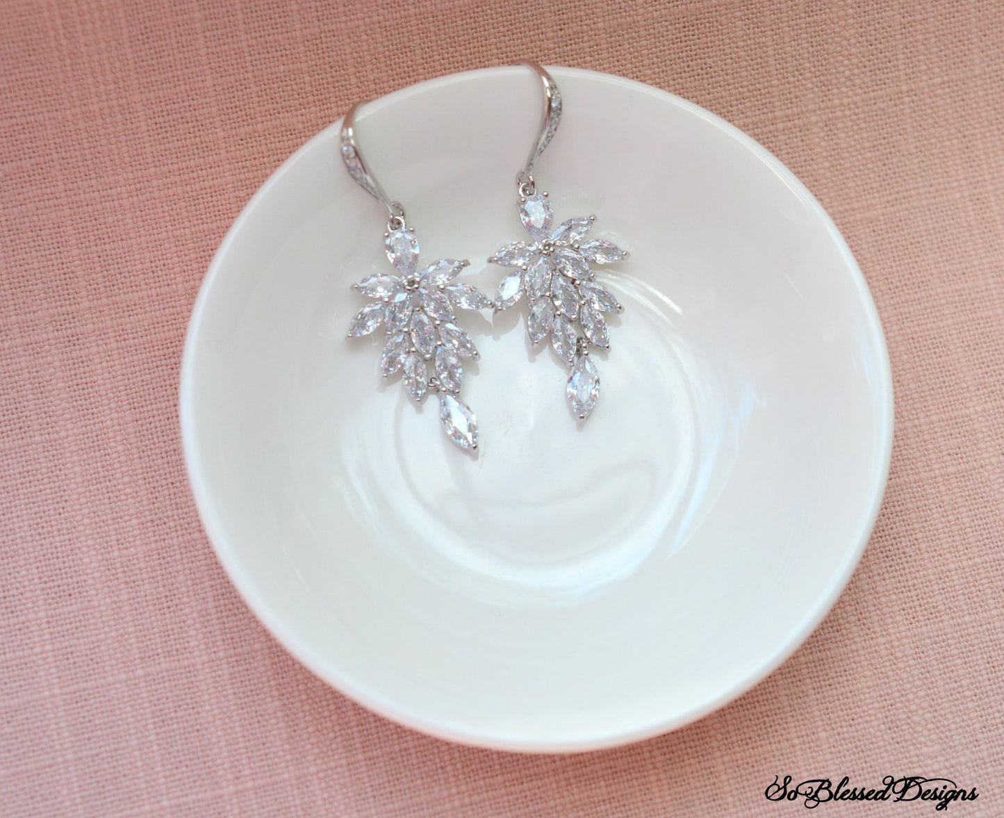 Natasha Floral Bridal Earrings