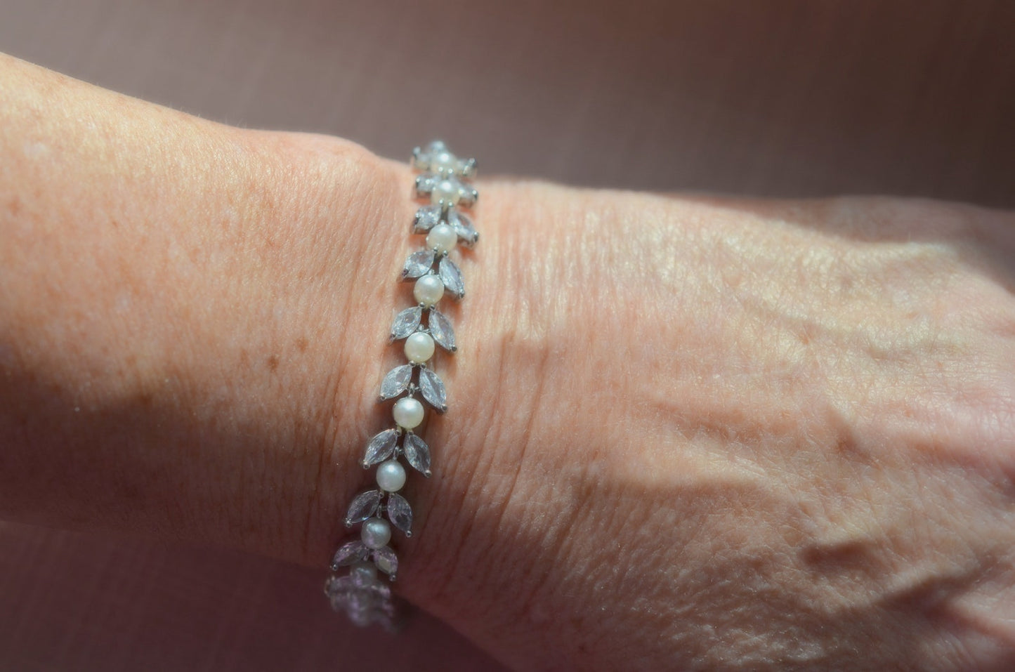 Matching Pearl Earrings and Bracelet