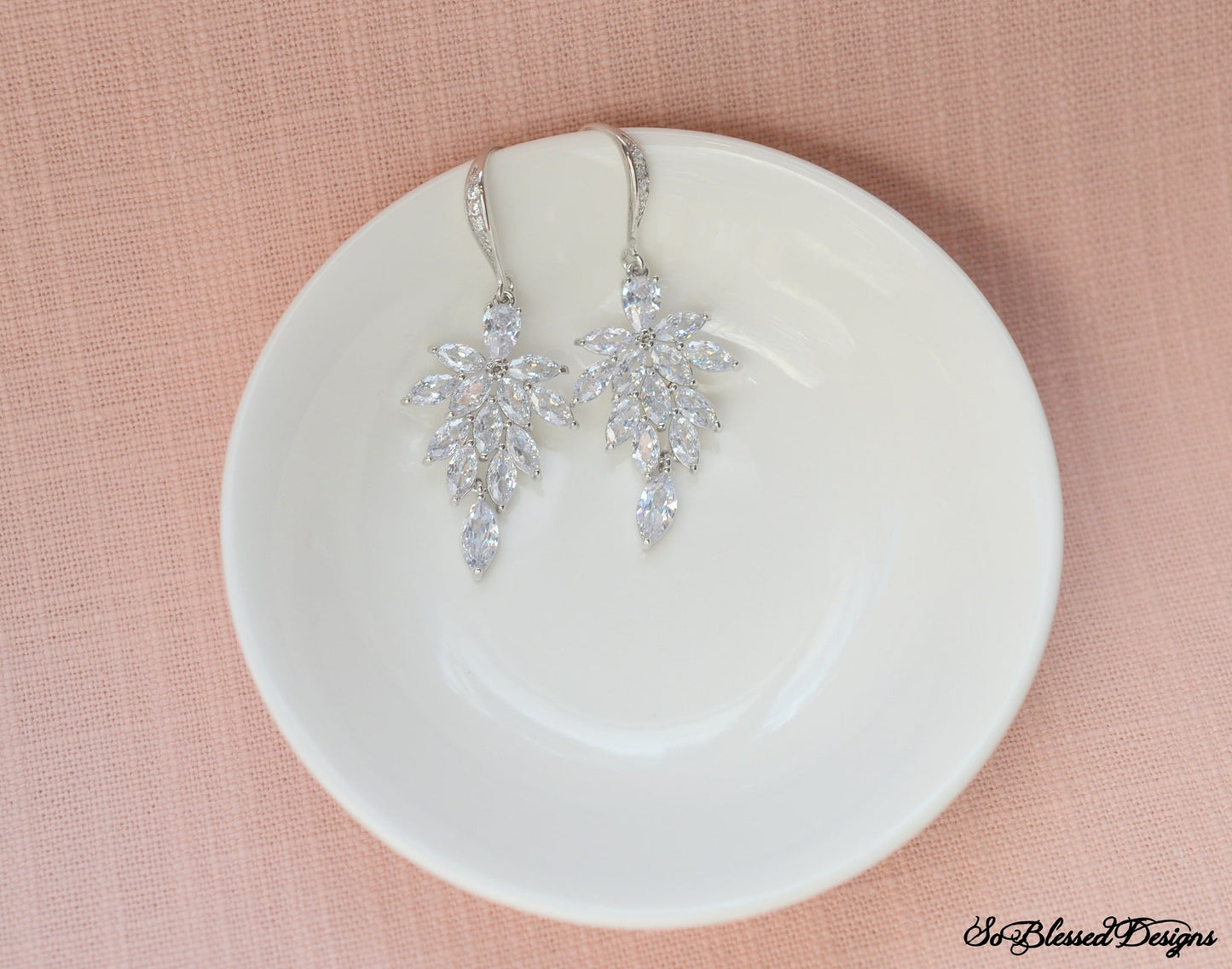 Natasha Floral Bridal Earrings