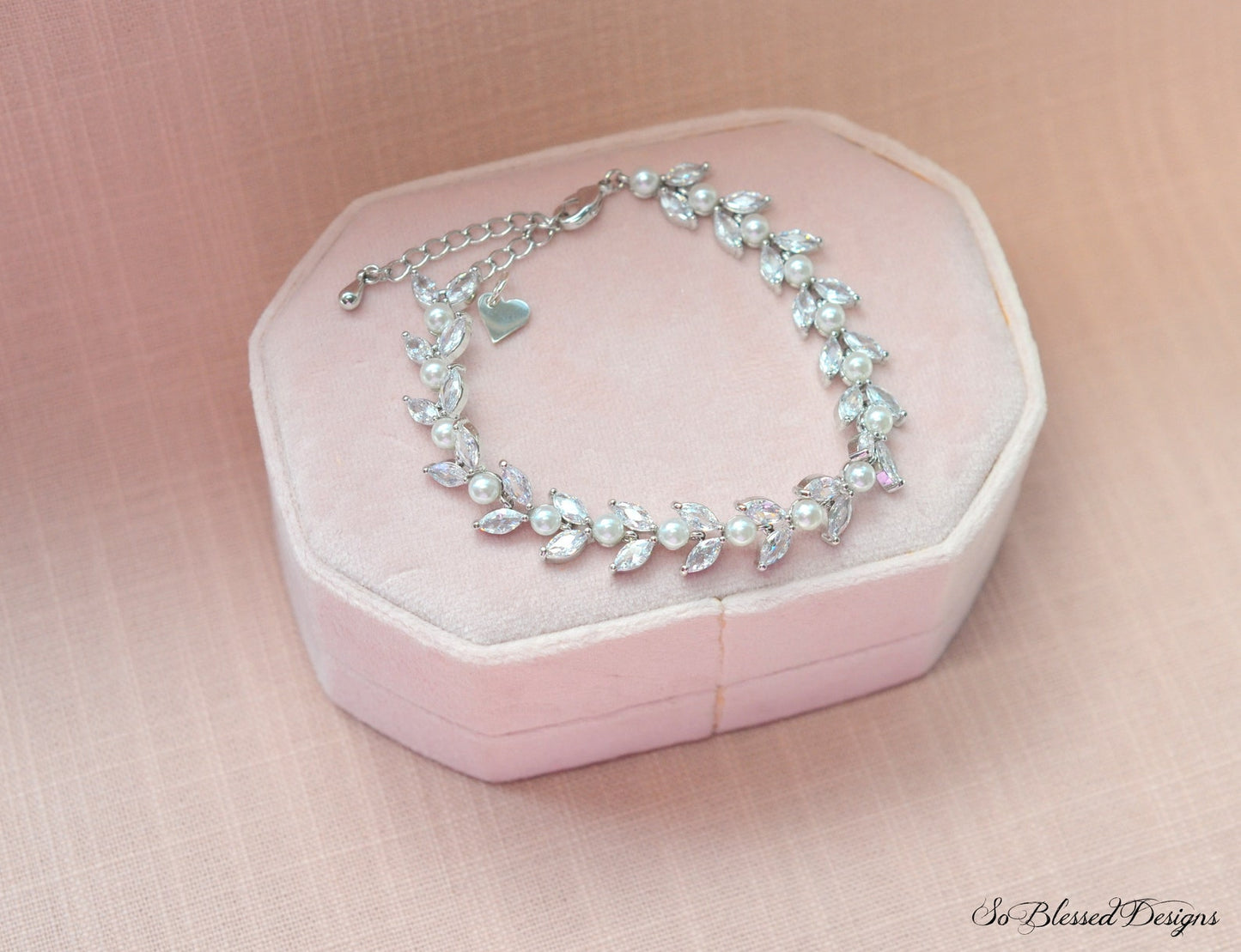 Matching Pearl Earrings and Bracelet