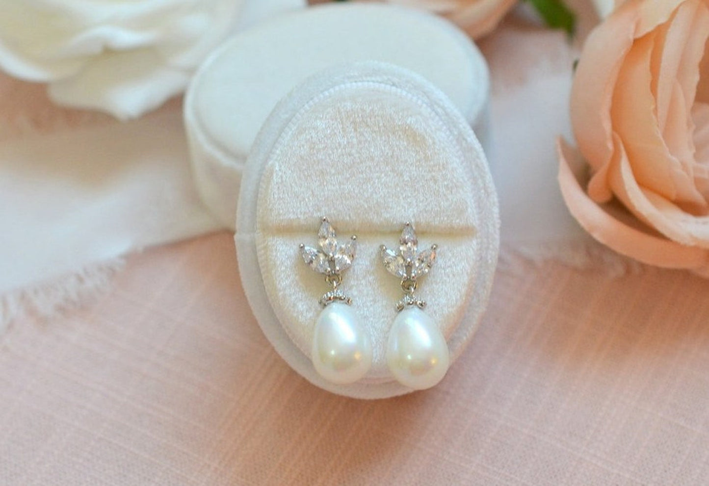 Matching Pearl Earrings and Bracelet