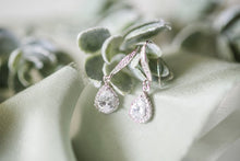 Sterling silver and crystal earrings for mother of bride
