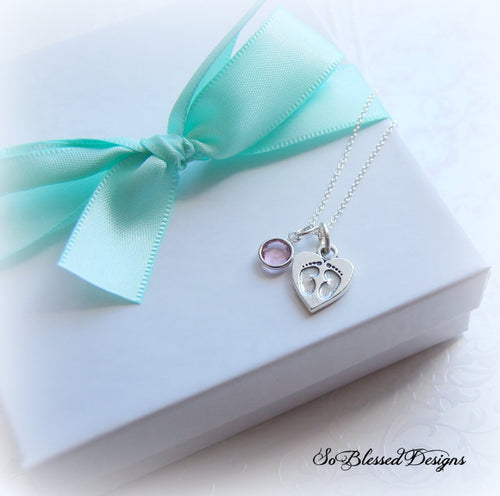 new baby footprints necklace